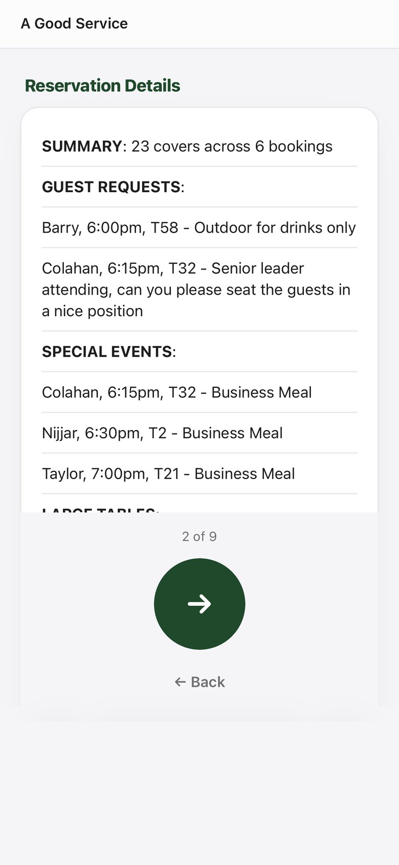 The bookings